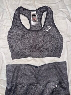 Gymshark Seamless Sports Bra in Charcoal Heather Gray